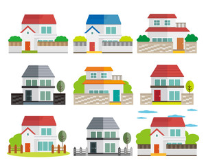 住宅 家 イラスト 一軒家 マイホーム Wall Mural Nisi