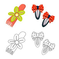 Vector design of beauty and fashion symbol. Collection of beauty and female stock symbol for web.