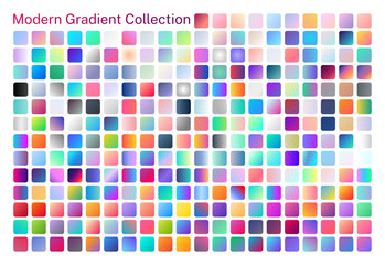 Set of gradient colors. Colorful ui gradients palette for your web or mobile. Vector template