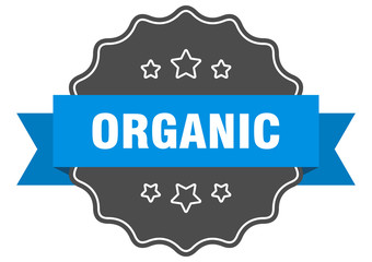 organic blue label. organic isolated seal. organic