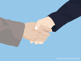 Business People partners Handshake, Vector Illustration EPS 10.