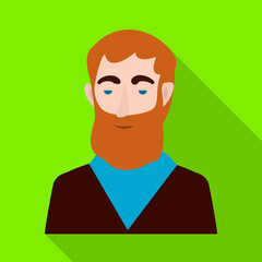Fototapeta premium Vector illustration of man and face symbol. Collection of man and adult vector icon for stock.