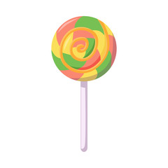 Isolated object of lollipop and spiral symbol. Web element of lollipop and stick stock vector illustration.