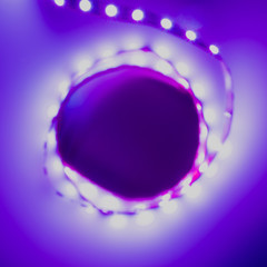 Neon blue and purple frame
