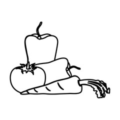 Isolated vegetables set vector design