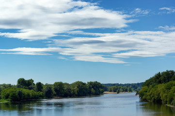 Loire river bank in Centre Val de Loire region