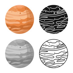 Vector illustration of jupiter and nasa sign. Graphic of jupiter and star stock vector illustration.