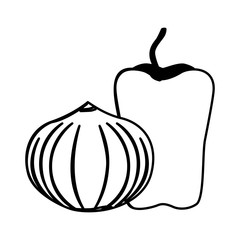 Isolated vegetables set vector design