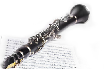 clarinet on a white background