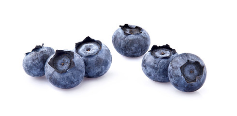 Blueberries Isolated on White Background. Macro.