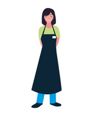 Isolated seller woman vector design