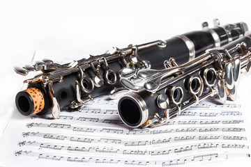 Obraz premium clarinet on a white background