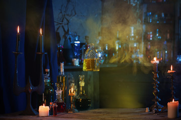 magic porion in beautiful glass bottle