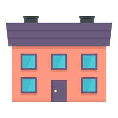 City apartment house icon. Flat illustration of city apartment house vector icon for web design