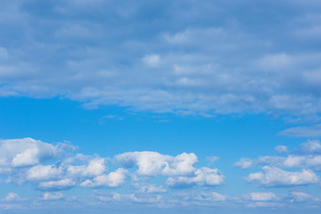 Blue sky and clouds.