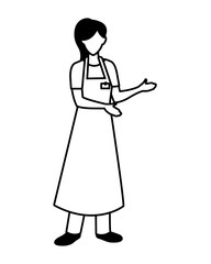 Isolated seller woman vector design