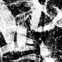 Grunge background black and white. Texture of scratches, chips, cracks, dirt. Abstract monochrome surface. Dirty worn-out surface