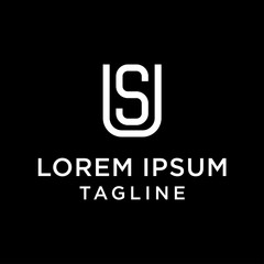 initial letter logo US, SU logo template