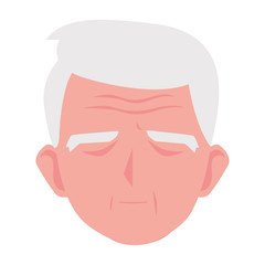Grandfather head cartoon vector design