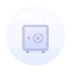 Strongbox icon. Safe vector illustration.