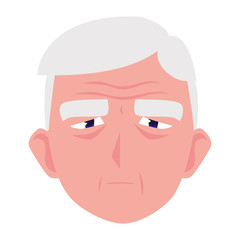 Grandfather head cartoon vector design