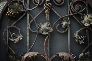 Decoration of metal gates with forged elements