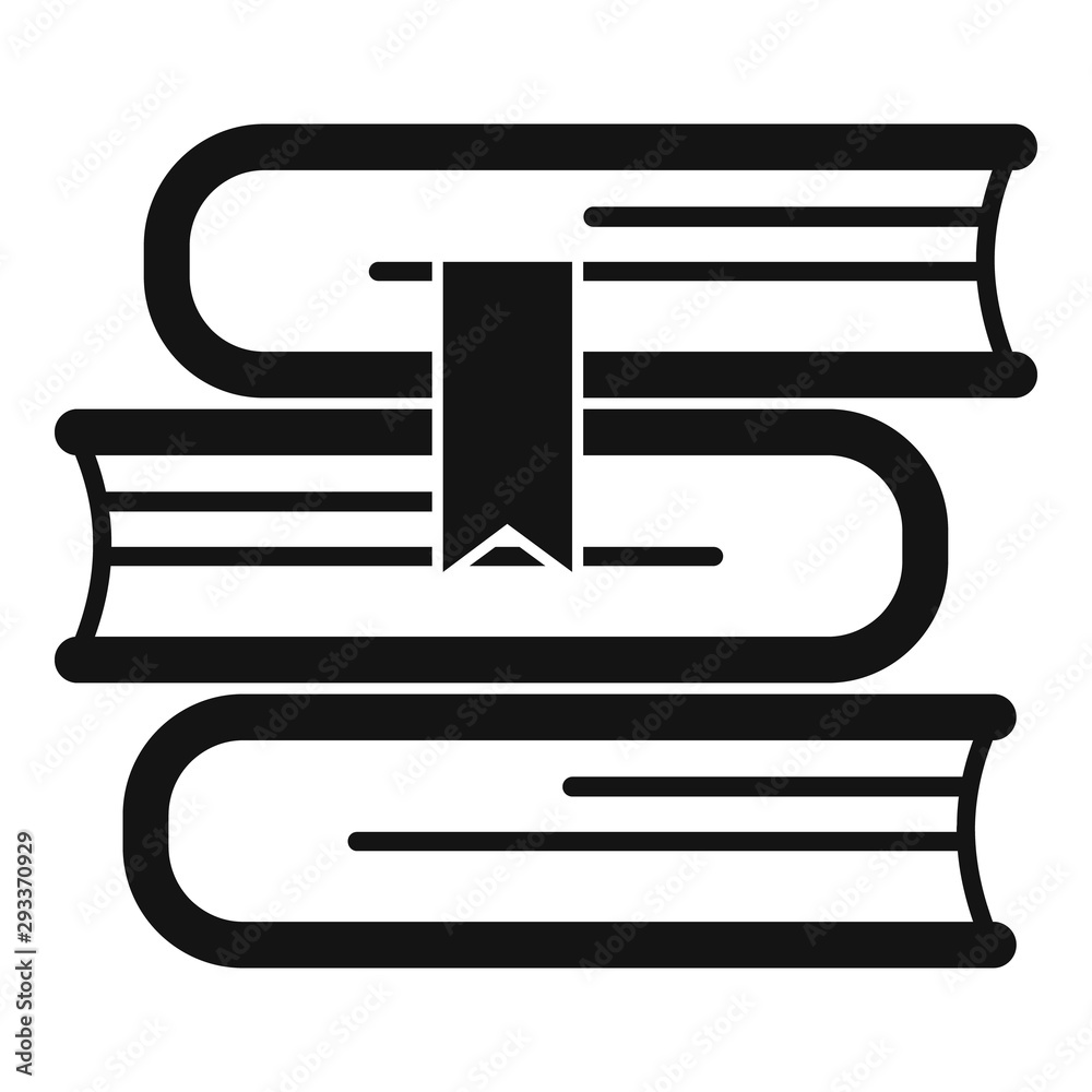 Fototapete Books stack icon. Simple illustration of books stack vector icon for web design isolated on white background