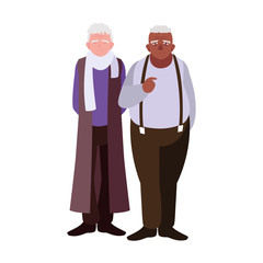 Grandfathers cartoons vector design icon