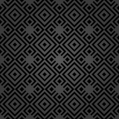 Seamless background for your designs. Modern vector black ornament. Geometric abstract pattern