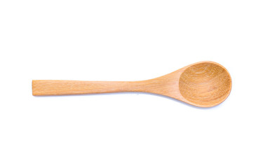 spoon wood isolated on white background
