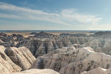 Wisps of clouds over the Badlands