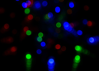 christmas lights flash as background