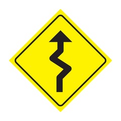 traffic sign arrow icon vector.