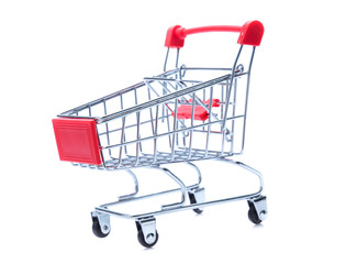 Shopping cart isolated on white background