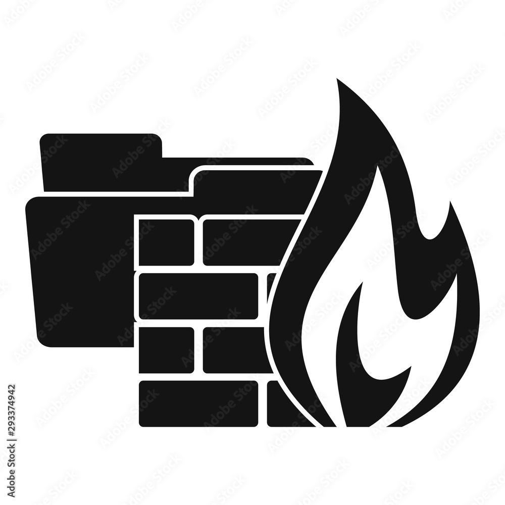 Poster folder firewall icon. simple illustration of folder firewall vector icon for web design isolated on 