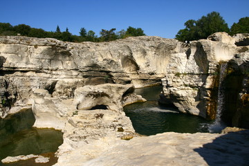 les cascades du Sautadet dans le Gard