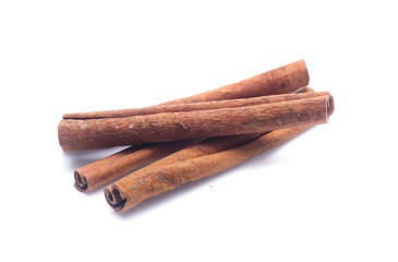 cinnamon isolated on white background