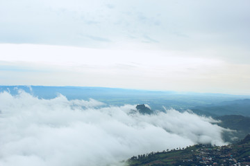 Mountain road at  phu tubberk in Phu Hin Rong Kla  Phetchabun Province Asia Thailand
