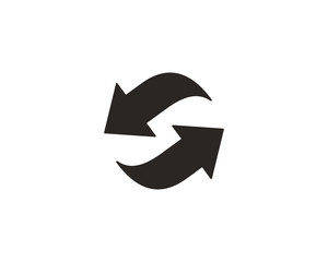 Reverse arrow icon symbol vector