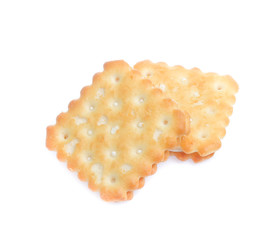 Cracker isolated on over white background