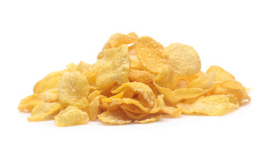 Cornflakes isolated on white background