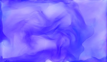 Abstract Blue Watercolor Smoke Ink Background