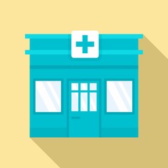 Obraz premium Street pharmacy icon. Flat illustration of street pharmacy vector icon for web design