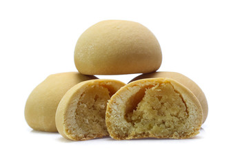 Mochi dessert isolated on white background