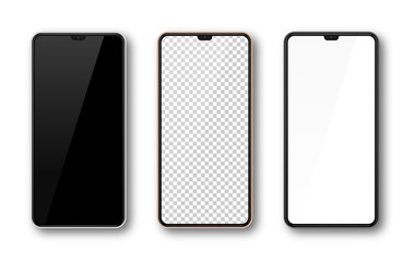 realistic smartphone phone screen mock up vector