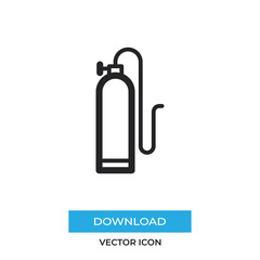 Oxygen tank vector icon, simple sign for web site and mobile app.