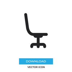 Office chair vector icon, simple sign for web site and mobile app.