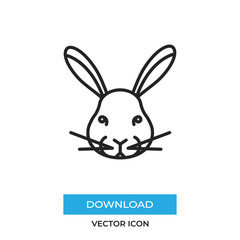Rabbit vector icon, simple sign for web site and mobile app.