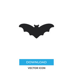 Bat vector icon, simple sign for web site and mobile app.