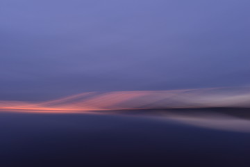 Glowing sky in the twilight color palette in the beautiful abstract shape